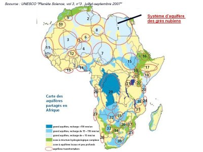 Carte aquifères africains
