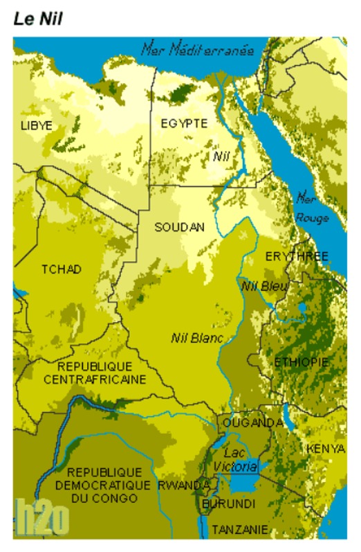 Le Nil, situation géographique