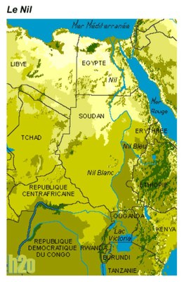 Le Nil, situation géographique